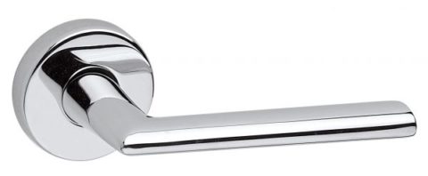 Дверная ручка FIMET SLIM 1063/273 на круглой розетке, полированный хром F04