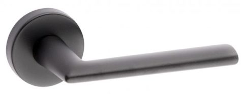 Дверная ручка FIMET SLIM 1063/273 на круглой розетке, черный NO