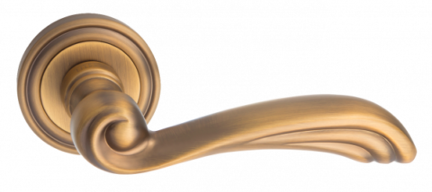 Ручка дверная на круглом основании TIXX "Виктория" DH 218-06 CF кофе