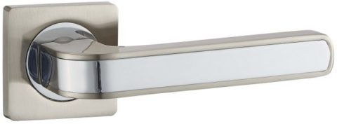 Дверная ручка Vantage V09 на квадратной розетке SN матовый никель