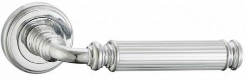 Дверная ручка Vantage V33 на круглой розетке CP хром