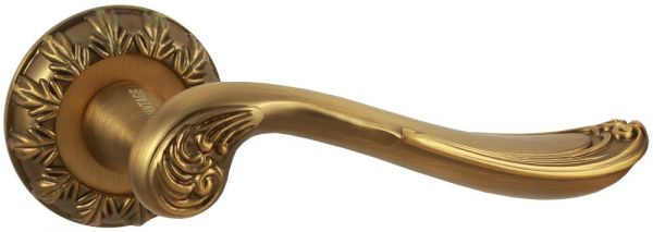 Дверная ручка Vantage V61 на круглой розетке CF кофе