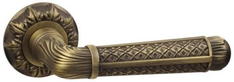 Дверная ручка Vantage V63 на круглой розетке MAB матовая бронза