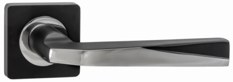 Дверная ручка RENZ "Валерио" DH 54-02 B/CP черный/ хром блест