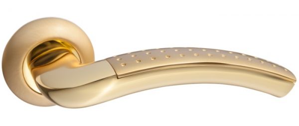 Дверная ручка RENZ "Венеция" DH 36-08 SG/GP матовое золото/золото