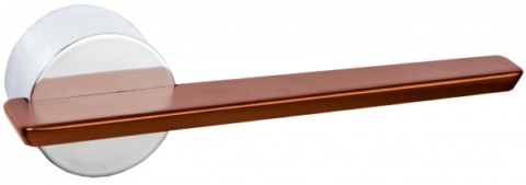 Дверная ручка Val de fiori "ВИЕСТЕ" INDH 714-21 MR/CP Красный мокко/Хром блестящий