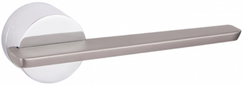 Дверная ручка Val de fiori "ВИЕСТЕ" INDH 714-21 MSN/CP Никель супер матовый/Хром блестящий