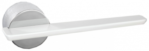 Дверная ручка Val de fiori "ВИЕСТЕ" INDH 714-21 SW/CP Супер белый/Хром блестящий