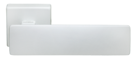 Дверная ручка на квадратном основании MORELLI Luxury SPACE-SQ BIA белый