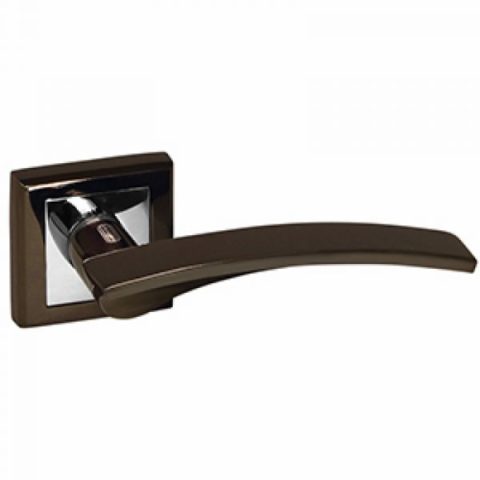 Дверная ручка на квадратной розетке PALIDORE A-232 BH черный никель