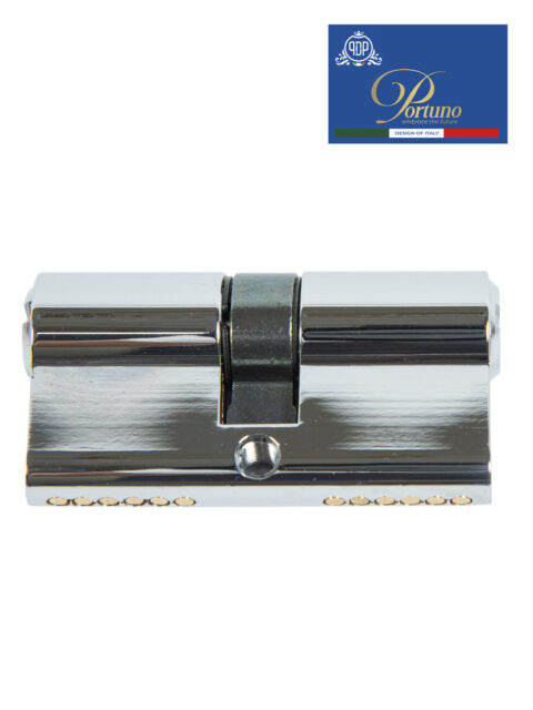 Цилиндровый механизм PORTUNO. Арт.CD60.01, 60м. (30+30), Цвет, Полированный хром. ключ-ключ