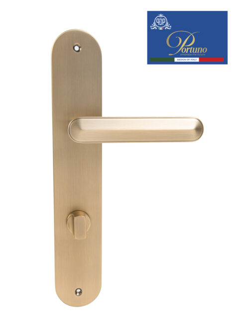 Дверная ручка на планке с фиксатором PORTUNO Onyx 623.11WC Матовый кофе