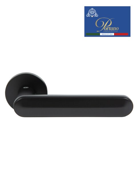 Дверная ручка на розетке Portuno Onyx 123.03  чёрный